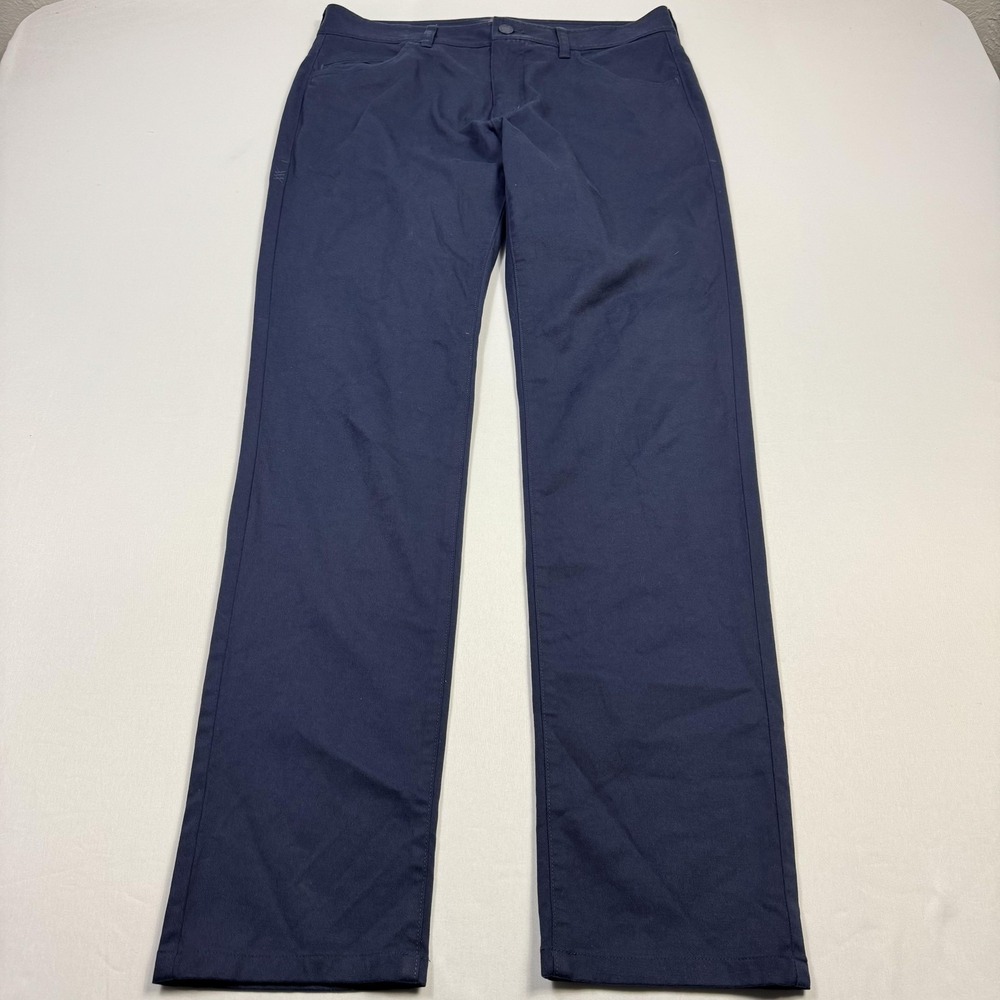 Rhone Pants Mens 33 Navy Stretch Chino Five Pocket Straight Style 101253